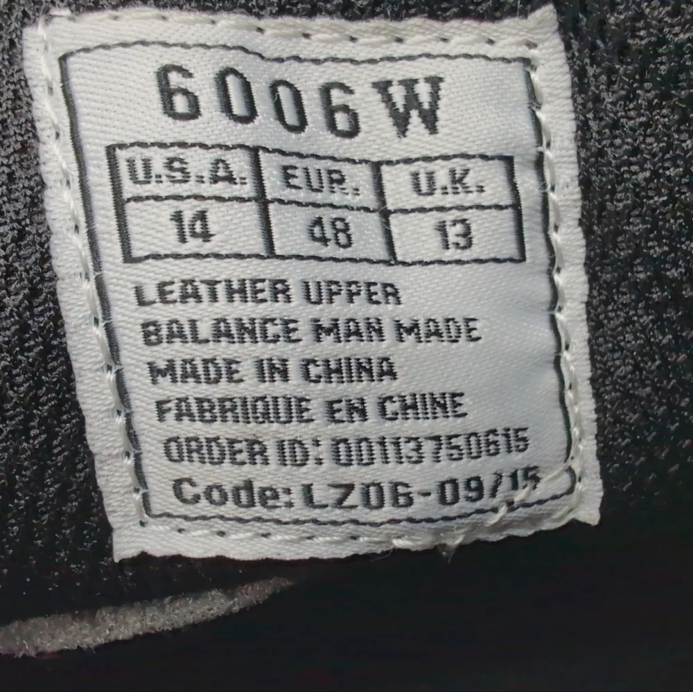 Shoes For Crews Sz 14 W 6006W Black Leather Men's Work Shoes